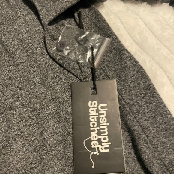 NWT Unsimply Stitched Gray Henley pj top long sleeve size xxl - Picture 2 of 8
